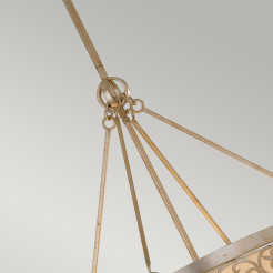 Lampa wisząca Arabesque - 4 źródła światła - Srebrna patyna FE-ARABESQUE4