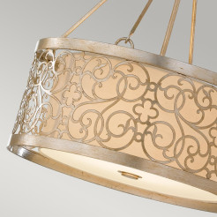Lampa wisząca Arabesque - 4 źródła światła - Srebrna patyna FE-ARABESQUE4