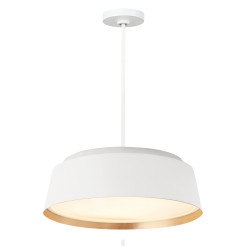 Lampa wisząca Asher - 5 źródeł światła - Matowa biel, złoty FE-ASHER-5P-WHT