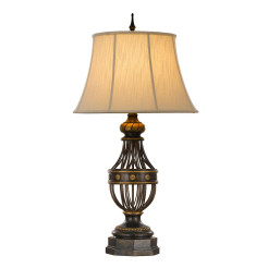 Lampa stołowa Augustine - 1 źródło światła - Antyczny brąz FE-AUGUSTINE-TL