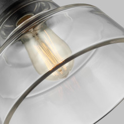 Lampa wisząca Baskin - 1 źródło światła - Postarzany mosiądz, ciemny postarzany cynk - Wersja A FE-BASKIN-P-A-BR