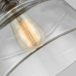 Lampa wisząca Baskin - 1 źródło światła - Polerowany nikiel - Wersja A FE-BASKIN-P-A-PN
