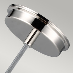 Lampa wisząca Baskin - 1 źródło światła - Polerowany nikiel - Wersja A FE-BASKIN-P-A-PN