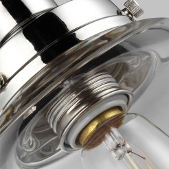 Lampa wisząca Baskin - 1 źródło światła - Polerowany nikiel - Wersja B FE-BASKIN-P-B-PN