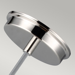 Lampa wisząca Baskin - 1 źródło światła - Polerowany nikiel - Wersja B FE-BASKIN-P-B-PN