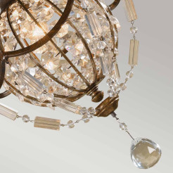 Lampa wisząca Bellini - 1 źródło światła - Oksydowany brąz, brytyjski brąz FE-BELLINI-P
