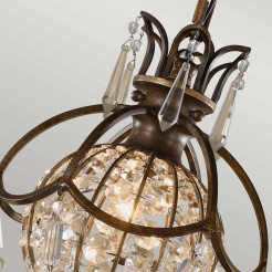 Lampa wisząca Bellini - 1 źródło światła - Oksydowany brąz, brytyjski brąz FE-BELLINI-P