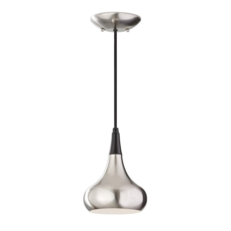 Mała lampa wisząca Beso - 1 źródło światła - Szczotkowana stal FE-BESO-P-S-BS