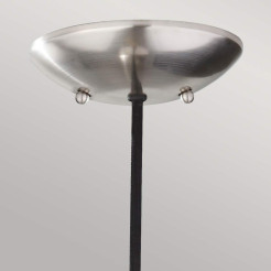 Mała lampa wisząca Beso - 1 źródło światła - Szczotkowana stal FE-BESO-P-S-BS