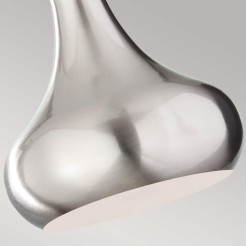Mała lampa wisząca Beso - 1 źródło światła - Szczotkowana stal FE-BESO-P-S-BS