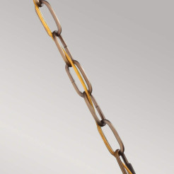 Mała lampa wisząca Cadence - 1 źródło światła - Ciemny antyczny mosiądz, matowa czerń FE-CADENCE-1P-MB