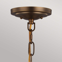 Lampa wisząca Cadence - 2 źródła światła - Ciemny antyczny mosiądz, matowa czerń FE-CADENCE-2P-MB