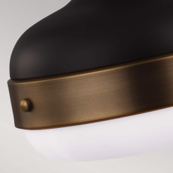 Lampa wisząca Cadence - 2 źródła światła - Ciemny antyczny mosiądz, matowa czerń FE-CADENCE-2P-MB