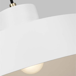 Lampa wisząca Candor - 1 źródło światła - Matowa biel, mosiądz FE-CANDOR-P