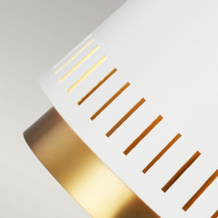 Lampa wisząca Carter - 1 źródło światła - Matowa biel, mosiądz FE-CARTER-P-A-MW