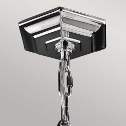 Średnia lampa wisząca Corinne - 3 źródła światła - Polerowany nikiel FE-CORINNE-3P-M