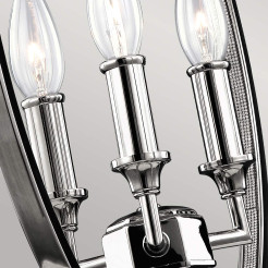 Średnia lampa wisząca Corinne - 3 źródła światła - Polerowany nikiel FE-CORINNE-3P-M
