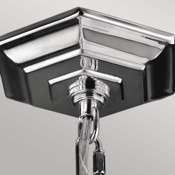 Mała lampa wisząca Corinne - 3 źródła światła - Polerowany nikiel FE-CORINNE-3P-S