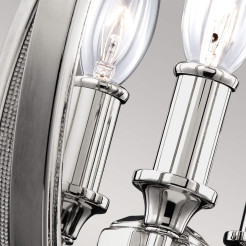 Mała lampa wisząca Corinne - 3 źródła światła - Polerowany nikiel FE-CORINNE-3P-S