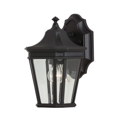 Mała latarnia naścienna Cotswold Lane - 1 źródło światła - Czarny FE-COTSLN2-S-BK