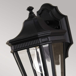 Mała latarnia naścienna Cotswold Lane - 1 źródło światła - Czarny FE-COTSLN2-S-BK