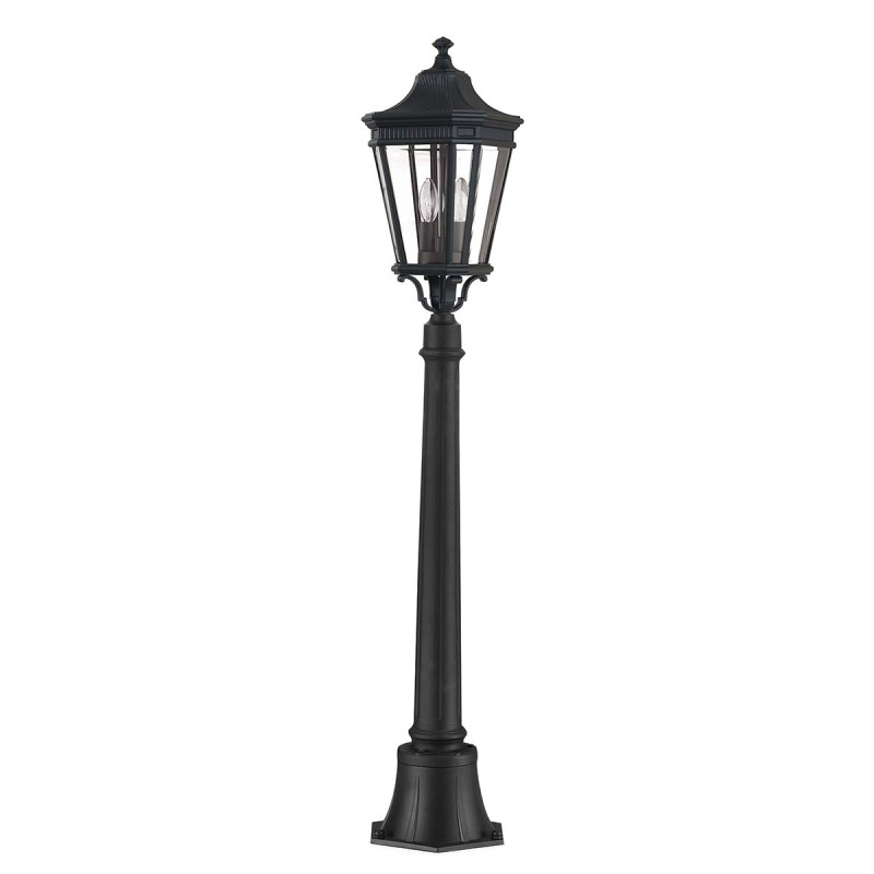 Latarnia słupkowa Cotswold Lane - 2 źródła światła - Czarny FE-COTSLN4-M-BK
