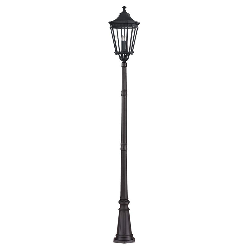 Duża latarnia uliczna Cotswold Lane - 3 źródła światła - Czarny FE-COTSLN5-L-BK