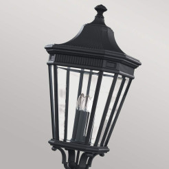 Duża latarnia uliczna Cotswold Lane - 3 źródła światła - Czarny FE-COTSLN5-L-BK