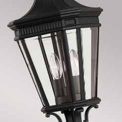 Średnia latarnia wisząca Cotswold Lane - 2 źródła światła - Czarny FE-COTSLN8-M-BK
