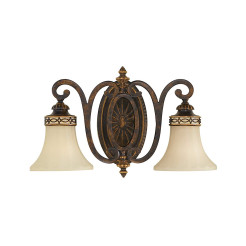 Kinkiet Drawing Room - 2 źródła światła - Orzech włoski - Wersja B FE-DRAWING-ROOM2-B
