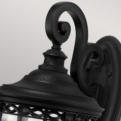 Duża latarnia naścienna English Bridle - 3 źródła światła - Czarny FE-EB2-L-BLK