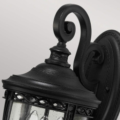 Średnia latarnia naścienna English Bridle - 3 źródła światła - Czarny FE-EB2-M-BLK