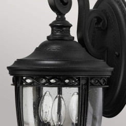 Średnia latarnia naścienna English Bridle - 3 źródła światła - Czarny FE-EB2-M-BLK