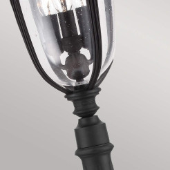 Latarnia słupkowa English Bridle - 3 źródła światła - Czarny FE-EB4-M-BLK