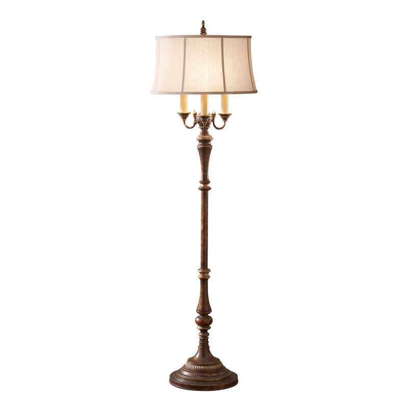 Lampa podłogowa Gibson - 4 źródła światła - Ciemnobrązowy FE-GIBSON-FL