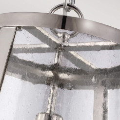 Średnia lampa wisząca Harrow - 1 źródło światła - Polerowany nikiel FE-HARROW-P-M