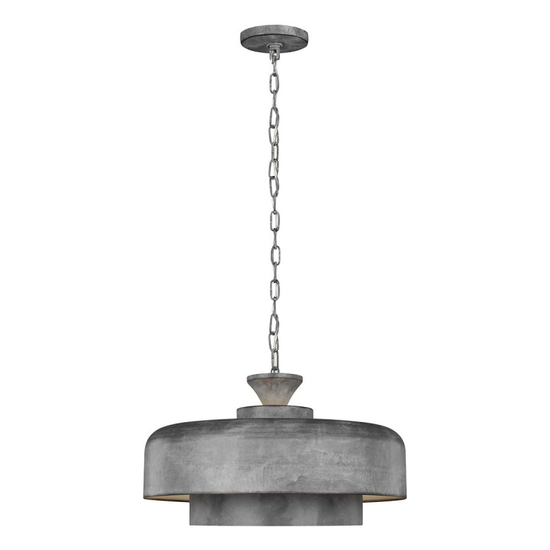 Lampa wisząca Haymarket - 1 źródło światła - Postarzany cynk FE-HAYMARKET-P