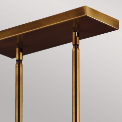 Lampa wyspowa Hobson - 3 źródła światła - Postarzany mosiądz FE-HOBSON-3P-AB