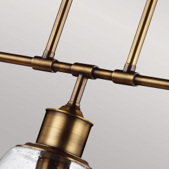 Lampa wyspowa Hobson - 3 źródła światła - Postarzany mosiądz FE-HOBSON-3P-AB
