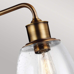 Lampa wyspowa Hobson - 3 źródła światła - Postarzany mosiądz FE-HOBSON-3P-AB