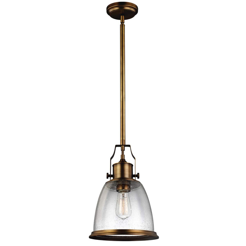Średnia lampa wisząca Hobson - 1 źródło światła - Postarzany mosiądz FE-HOBSON-P-M-AB