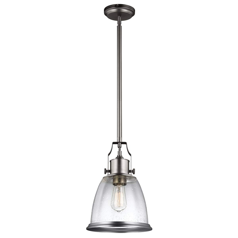 Średnia lampa wisząca Hobson - 1 źródło światła - Satynowy nikiel FE-HOBSON-P-M-SN