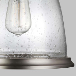 Średnia lampa wisząca Hobson - 1 źródło światła - Satynowy nikiel FE-HOBSON-P-M-SN