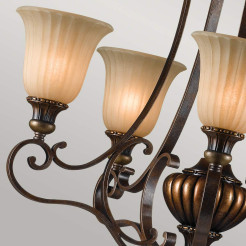 Żyrandol Kelham Hall - 5 źródeł światła - Florenckie złoto, brytyjski brąz FE-KELHAM-HALL5-UPLT