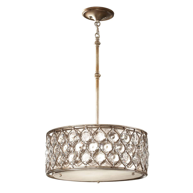 Lampa wisząca Lucia - 3 źródła światła - Oksydowane srebro - Wersja B FE-LUCIA-B