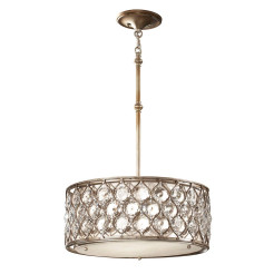 Lampa wisząca Lucia - 3 źródła światła - Oksydowane srebro - Wersja B FE-LUCIA-B