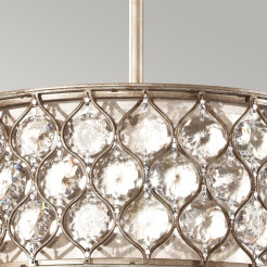 Lampa wisząca Lucia - 3 źródła światła - Oksydowane srebro - Wersja B FE-LUCIA-B