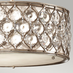 Lampa wisząca Lucia - 3 źródła światła - Oksydowane srebro - Wersja B FE-LUCIA-B