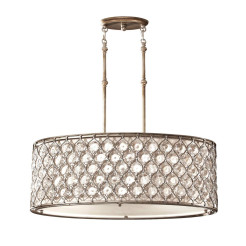 Lampa wisząca Lucia - 3 źródła światła - Oksydowane srebro - Wersja A FE-LUCIA-P-A