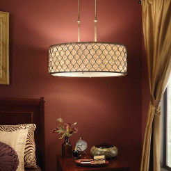 Lampa wisząca Lucia - 3 źródła światła - Oksydowane srebro - Wersja A FE-LUCIA-P-A